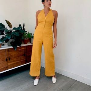 Paloma Wool Beirut linen jumpsuit.